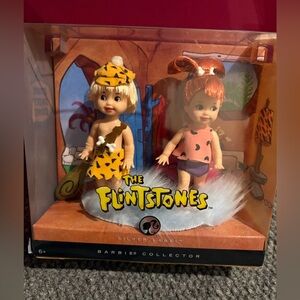Barbie The Flintstones Kelly & Tommy as Pebbles and Bamm Bamm Dolls Silver Label